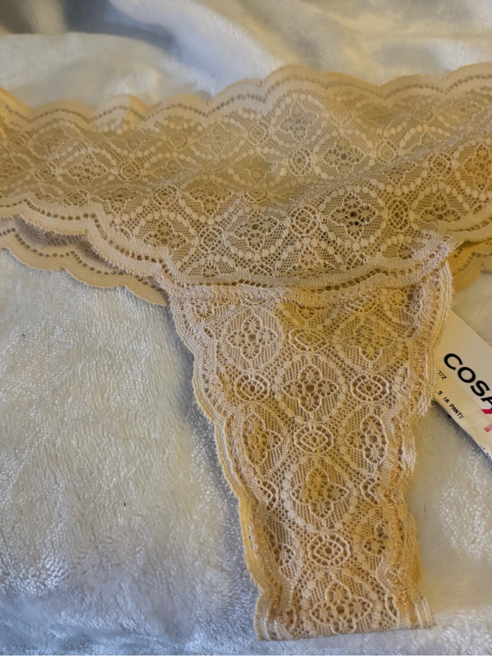 NWT Cosabella Lace Thong Panty in Nude